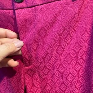 Hot pink ankle length pants